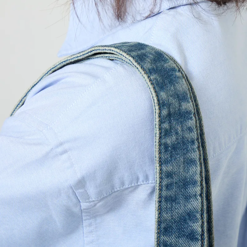 Carhartt WIP Womens Denim Tote Blue Destroy Wash Splatter-7
