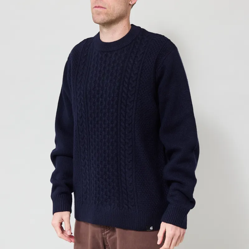 Carhartt WIP Caster Knit Sweater Dark Navy-1