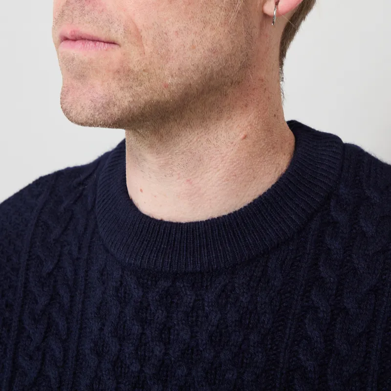 Carhartt WIP Caster Knit Sweater Dark Navy-3