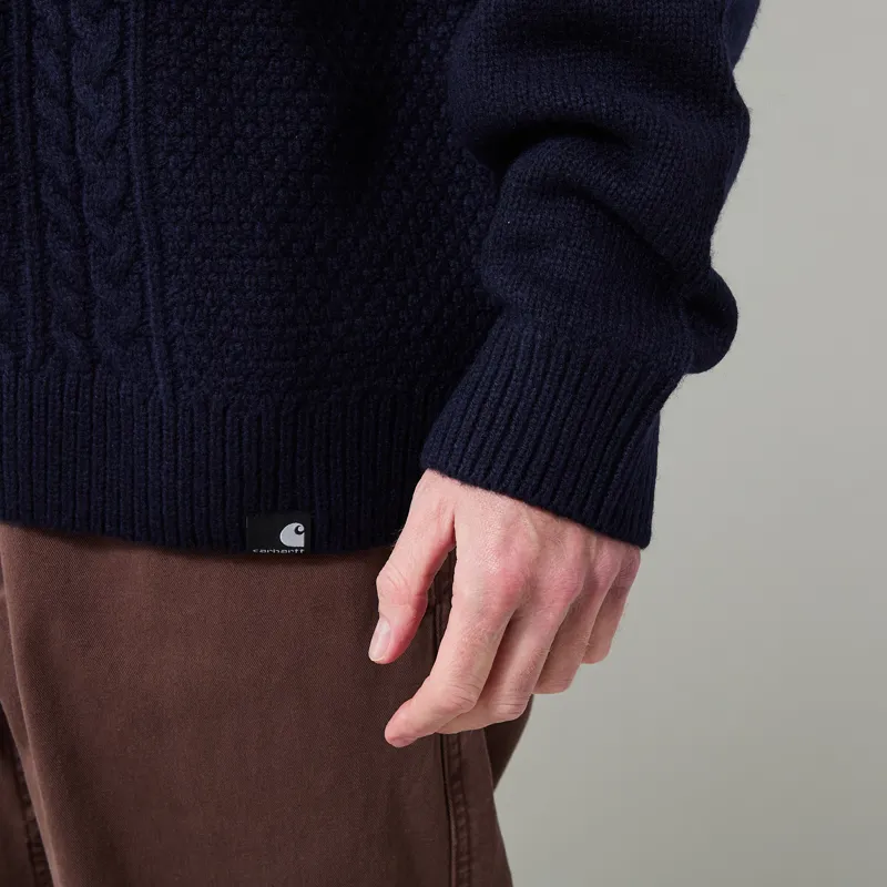 Carhartt WIP Caster Knit Sweater Dark Navy-6