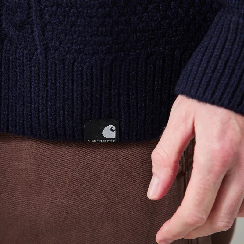 Carhartt WIP Caster Knit Sweater Dark Navy-7