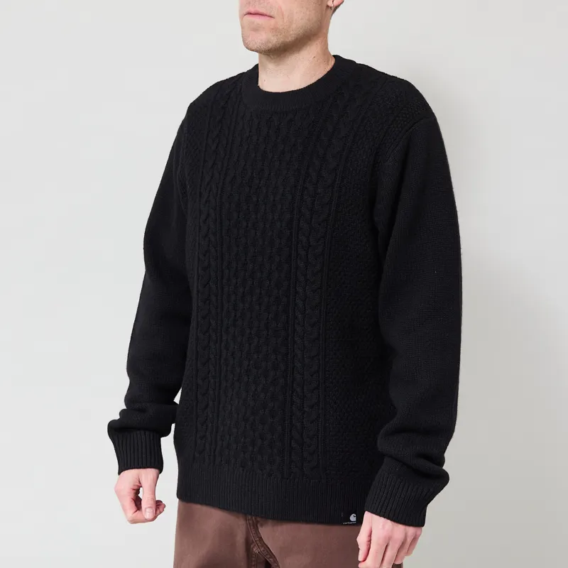 Carhartt WIP Caster Knit Sweater Black-1