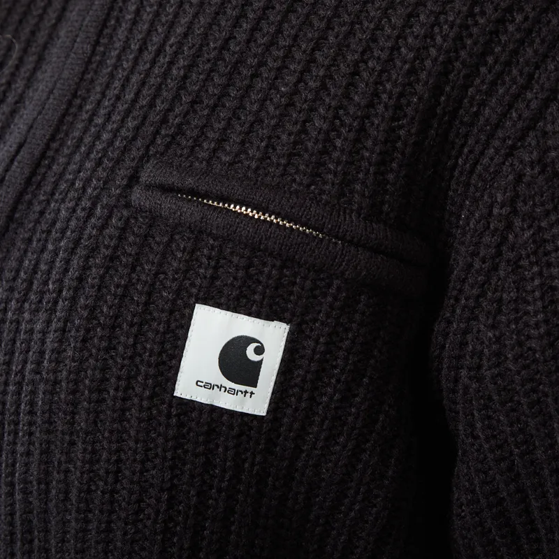 Carhartt WIP Womens Detroit Half Zip Sweater Black-4