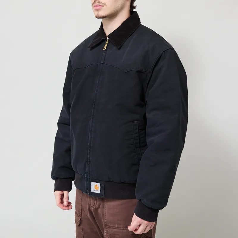 Carhartt WIP OG Santa Fe Jacket Black Stone Canvas-1