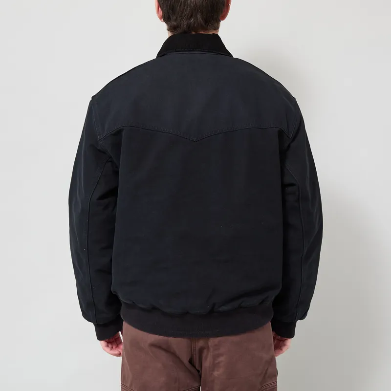Carhartt WIP OG Santa Fe Jacket Black Stone Canvas-2