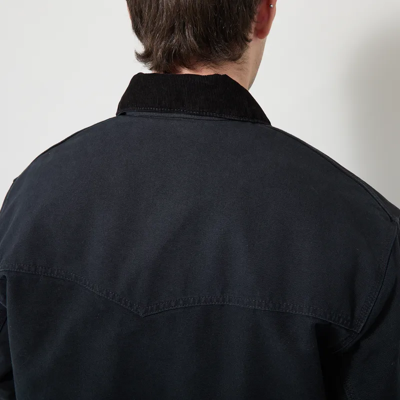 Carhartt WIP OG Santa Fe Jacket Black Stone Canvas-3