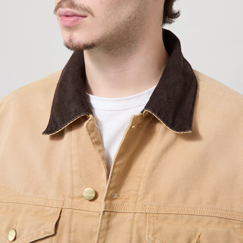 Carhartt WIP OG Trucker Jacket WIP Dusty H Tobacco Stone Canvas-3