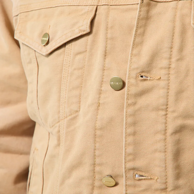 Carhartt WIP OG Trucker Jacket WIP Dusty H Tobacco Stone Canvas-5