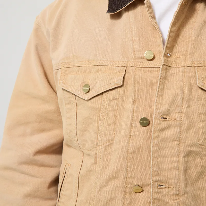 Carhartt WIP OG Trucker Jacket WIP Dusty H Tobacco Stone Canvas-6