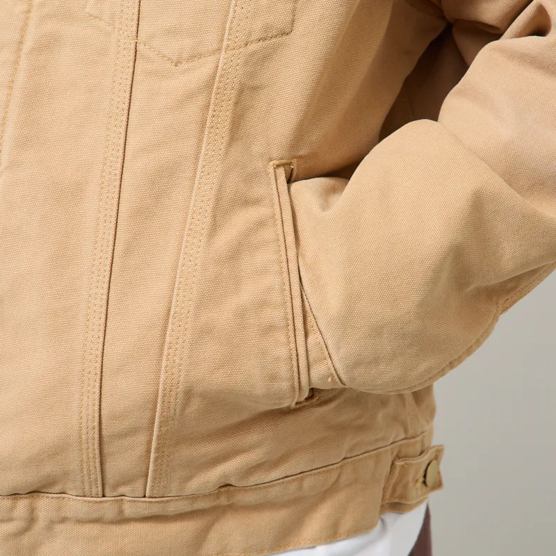 Carhartt WIP OG Trucker Jacket WIP Dusty H Tobacco Stone Canvas-7