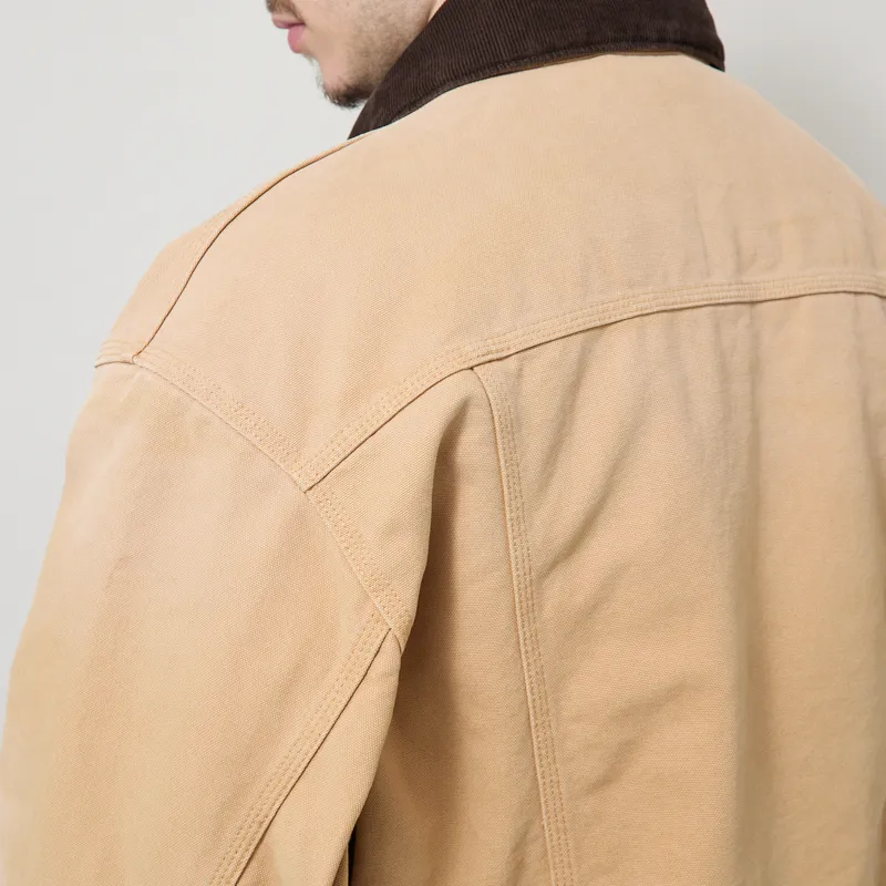 Carhartt WIP OG Trucker Jacket WIP Dusty H Tobacco Stone Canvas-11