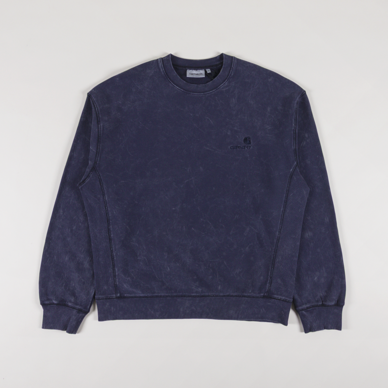 Carhartt WIP Lambert Sweatshirt Dark Navy Moon Wash