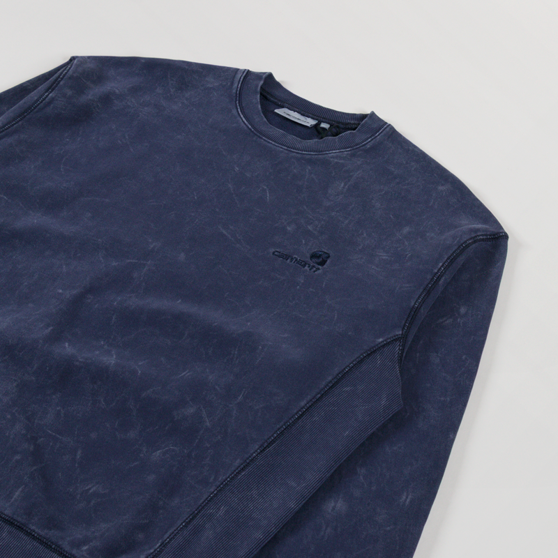 Carhartt WIP Lambert Sweatshirt Dark Navy Moon Wash-2