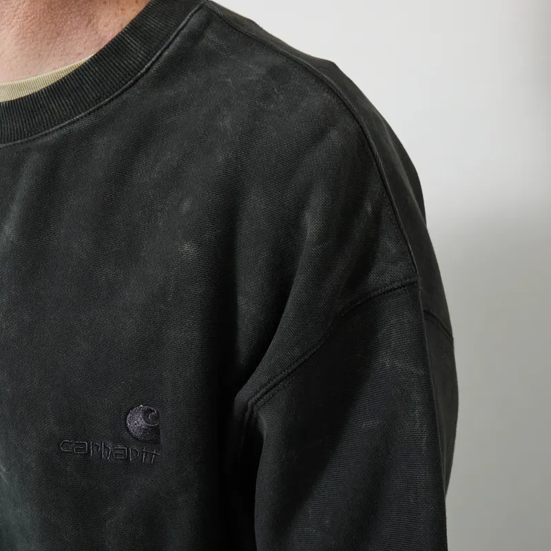 Carhartt WIP Lambert Sweatshirt Raven Moon Wash-5