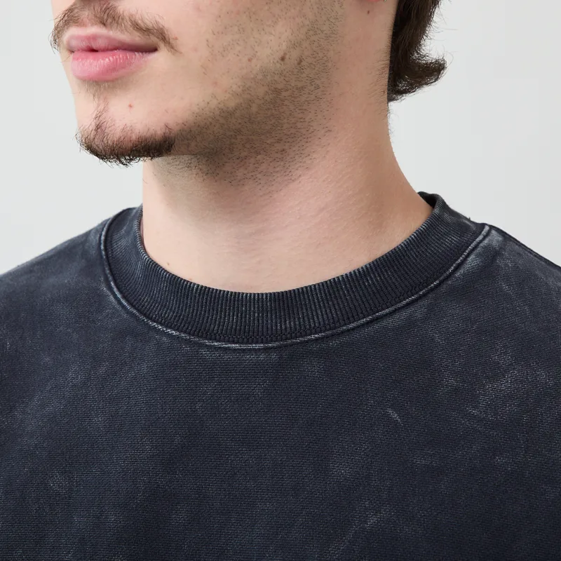 Carhartt WIP Lambert Sweatshirt Black Moon Wash-3