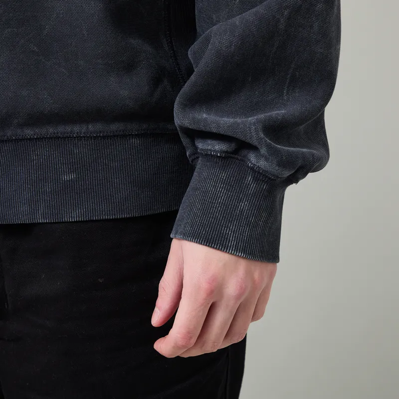 Carhartt WIP Lambert Sweatshirt Black Moon Wash-6
