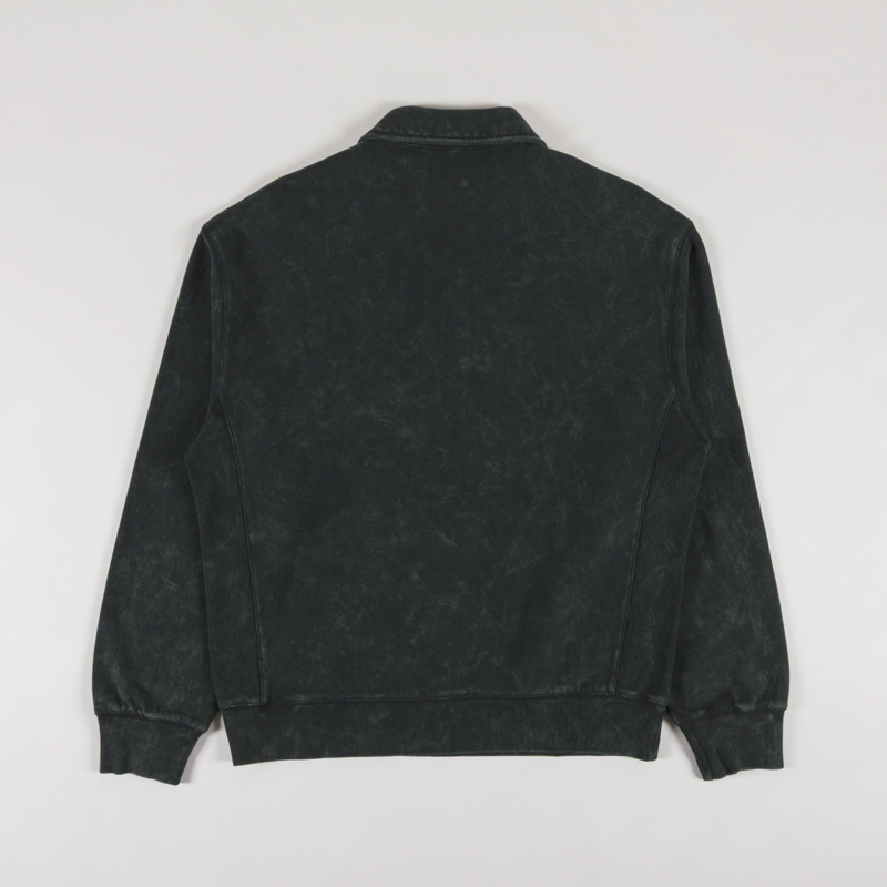 Carhartt WIP Lambert Polo Sweatshirt Raven Moon Wash-1