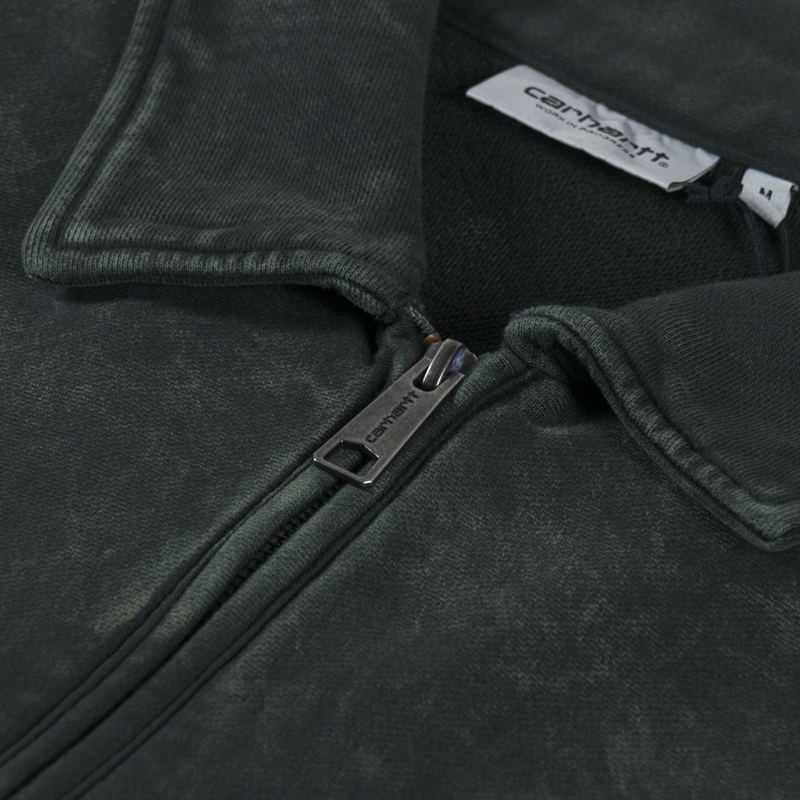 Carhartt WIP Lambert Polo Sweatshirt Raven Moon Wash-4