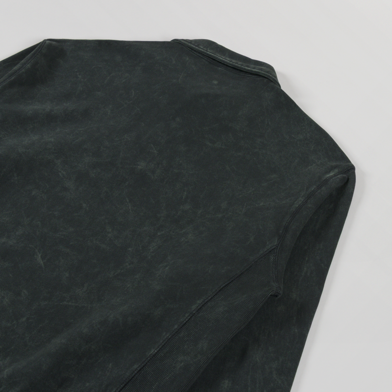 Carhartt WIP Lambert Polo Sweatshirt Raven Moon Wash-7