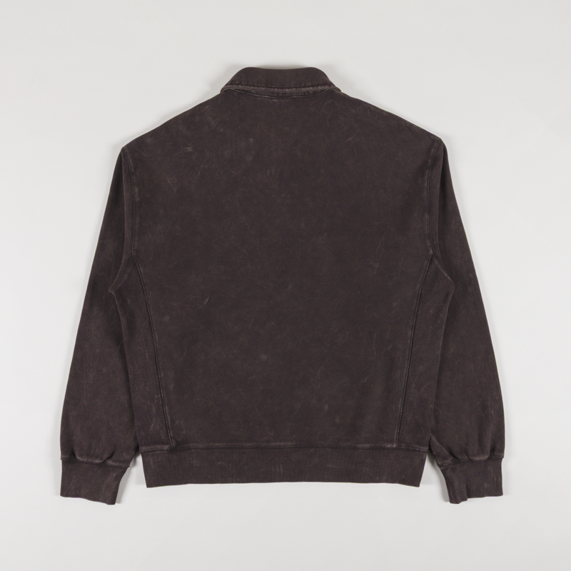 Carhartt WIP Lambert Polo Sweatshirt Tobacco Moon Wash-1