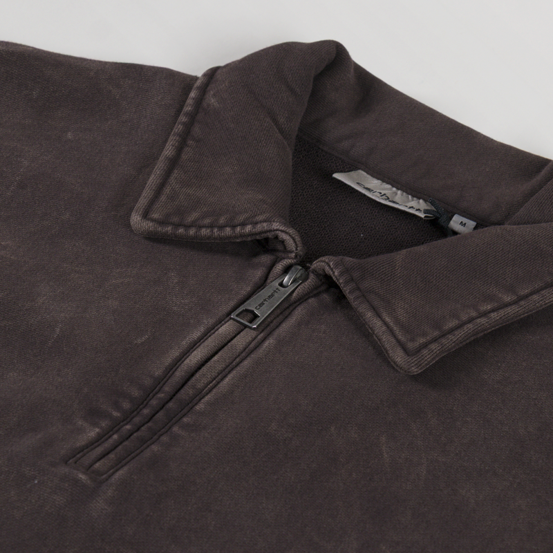 Carhartt WIP Lambert Polo Sweatshirt Tobacco Moon Wash-4