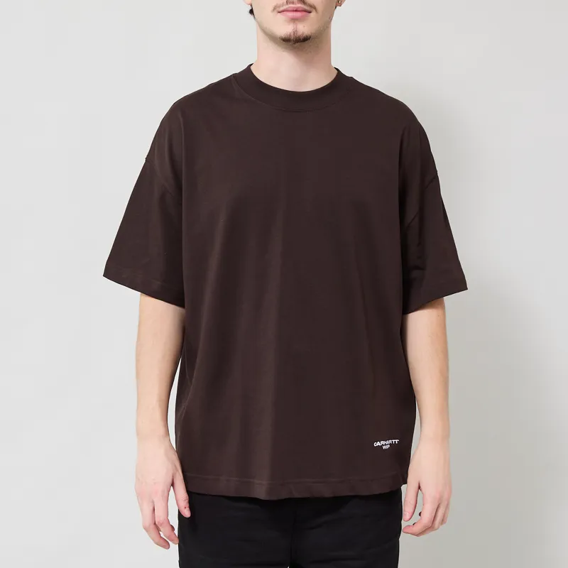 Carhartt WIP Chapter T Shirt Tobacco White