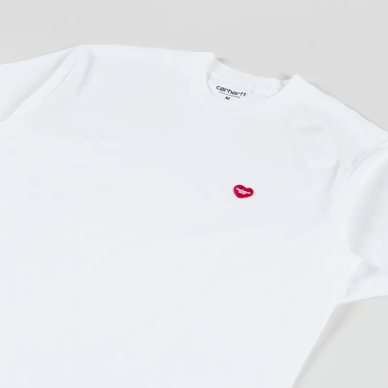 Carhartt WIP Small Heart T Shirt White Red-1
