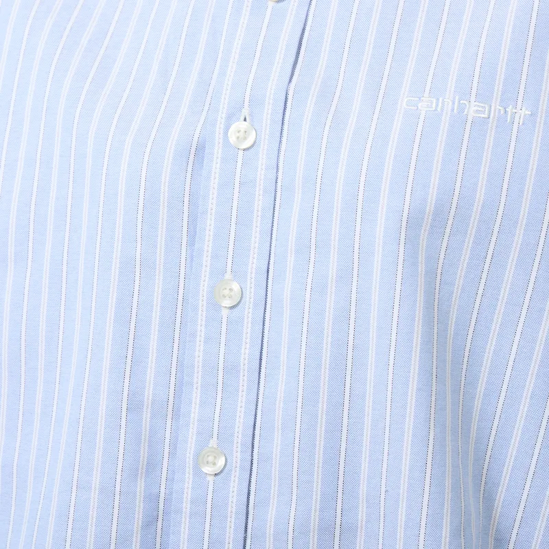 Carhartt WIP Womens Kanan Shirt Stripe Bleach-5