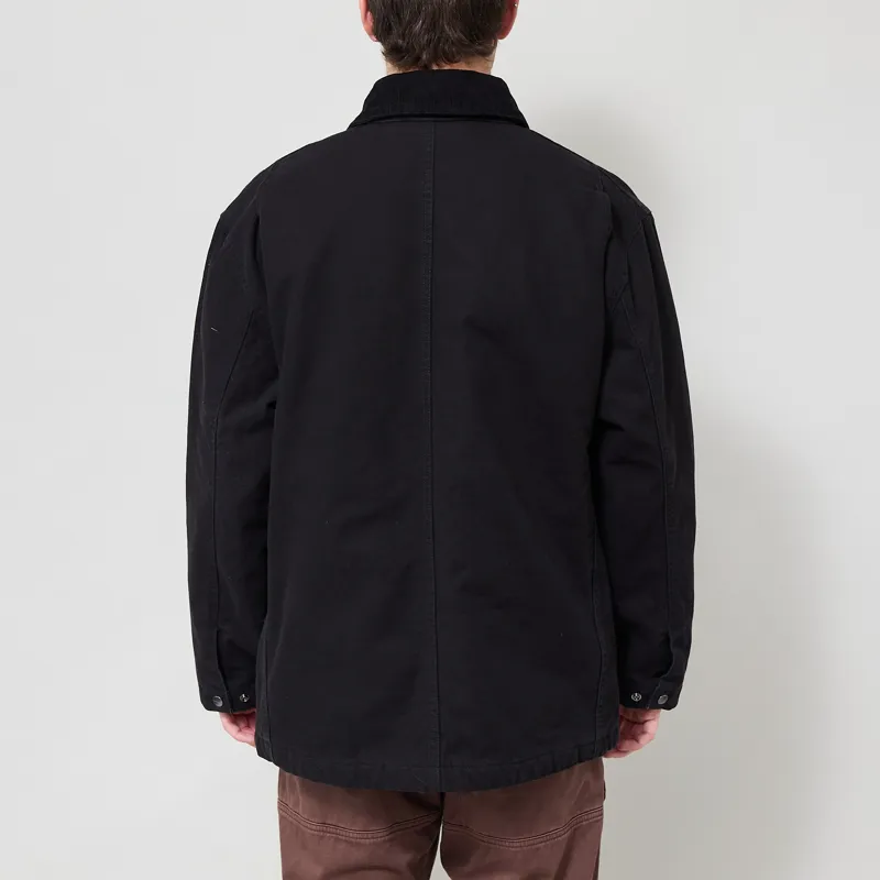 Carhartt WIP Lander Coat Black Stone Washed-2