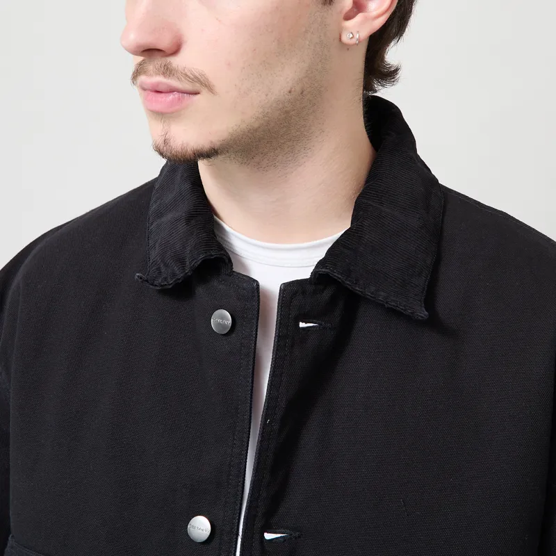 Carhartt WIP Lander Coat Black Stone Washed-3