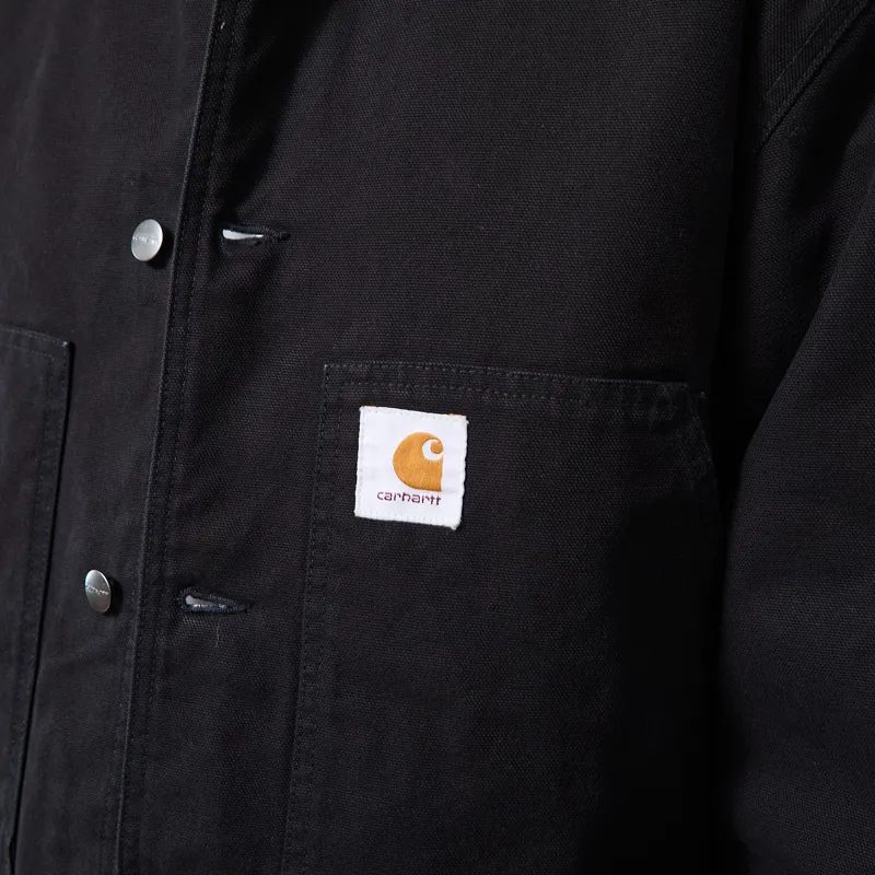 Carhartt WIP Lander Coat Black Stone Washed-4