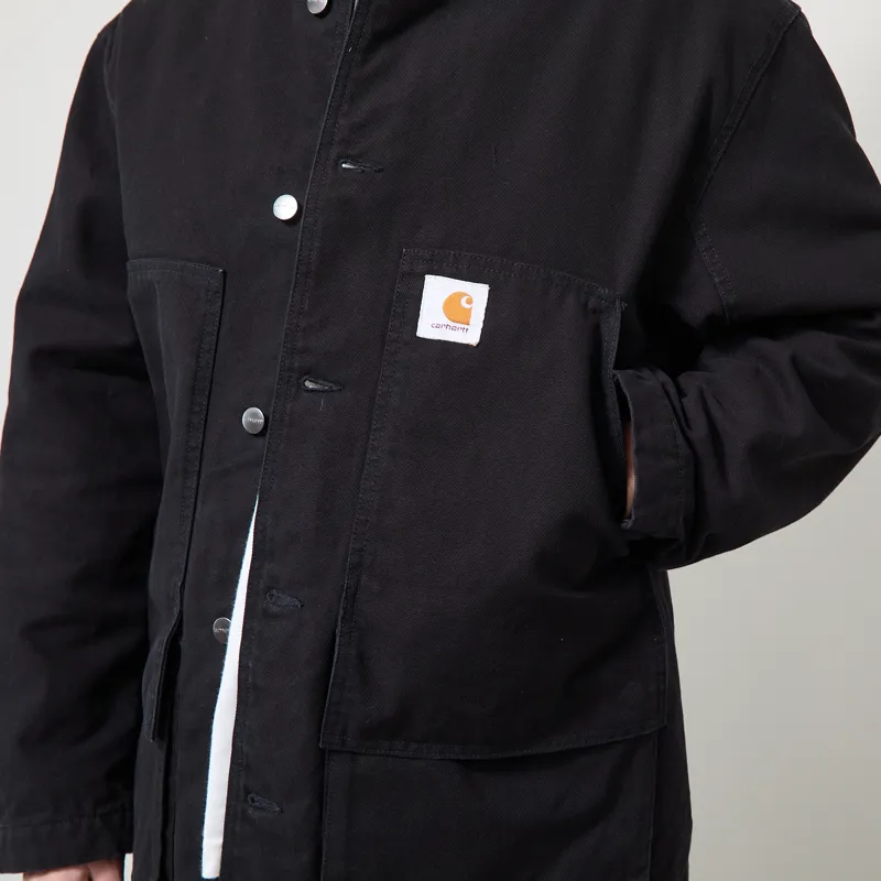 Carhartt WIP Lander Coat Black Stone Washed-6
