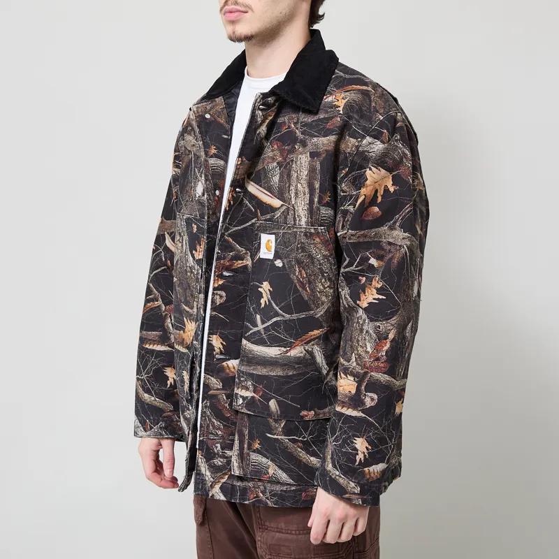 Carhartt WIP Lander Coat Camo Feather Tree Black Stone Washed-1