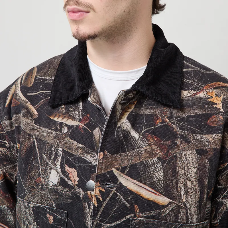 Carhartt WIP Lander Coat Camo Feather Tree Black Stone Washed-3