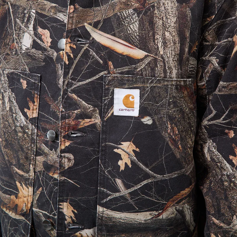 Carhartt WIP Lander Coat Camo Feather Tree Black Stone Washed-4