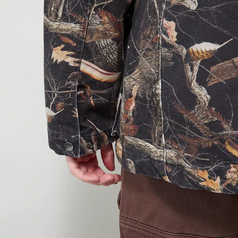 Carhartt WIP Lander Coat Camo Feather Tree Black Stone Washed-7