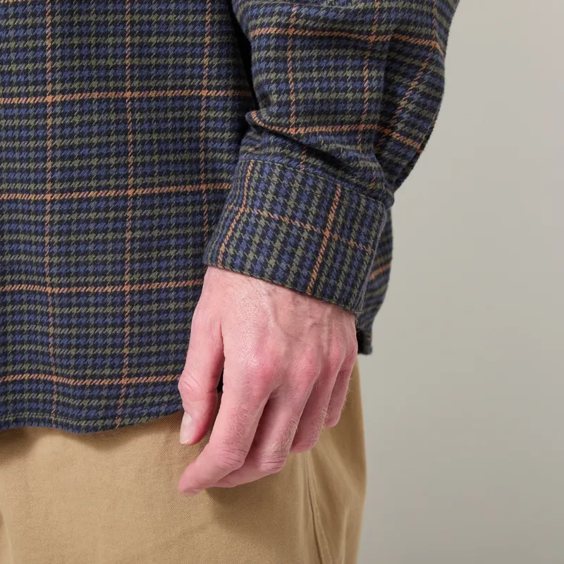 Carhartt WIP Long Sleeve Todrick Shirt Houndstooth Blue-7