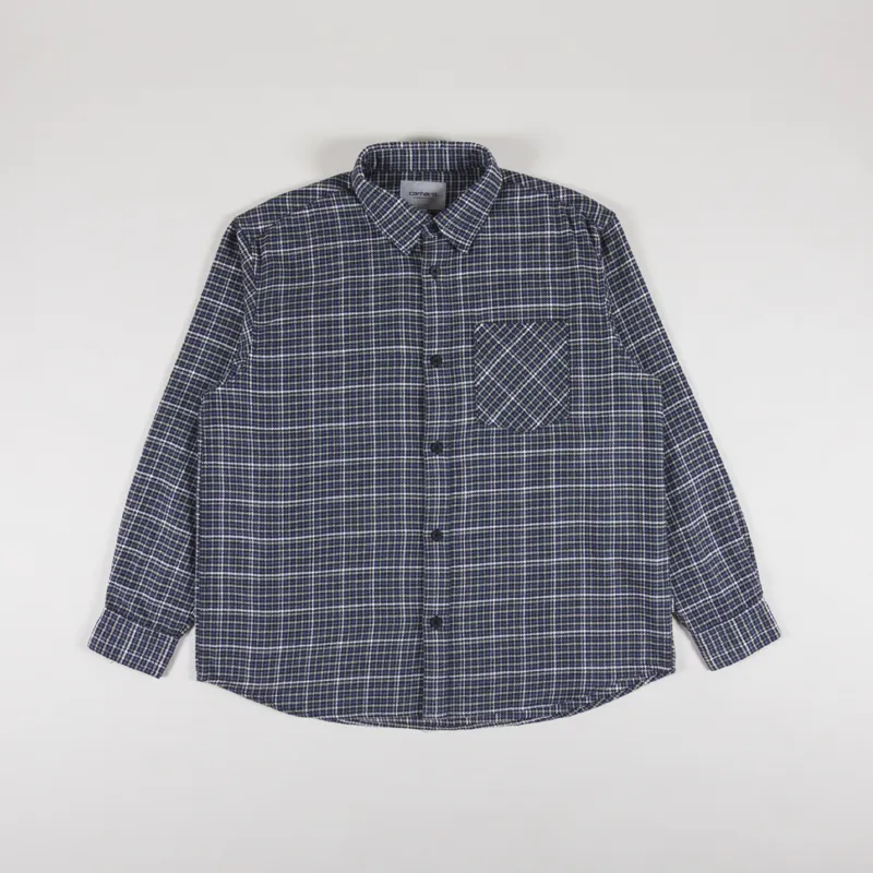 Carhartt WIP Long Sleeve Todrick Shirt Houndstooth Icesheet