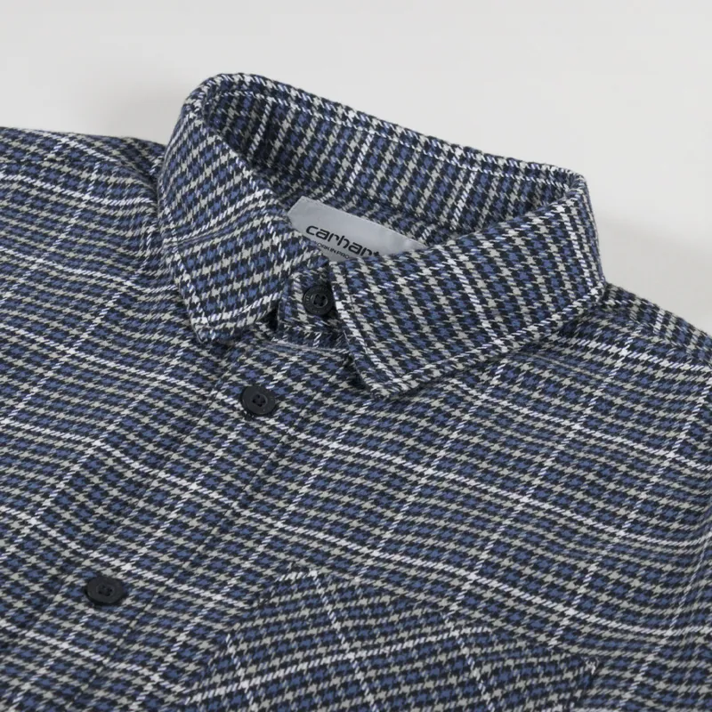 Carhartt WIP Long Sleeve Todrick Shirt Houndstooth Icesheet-4
