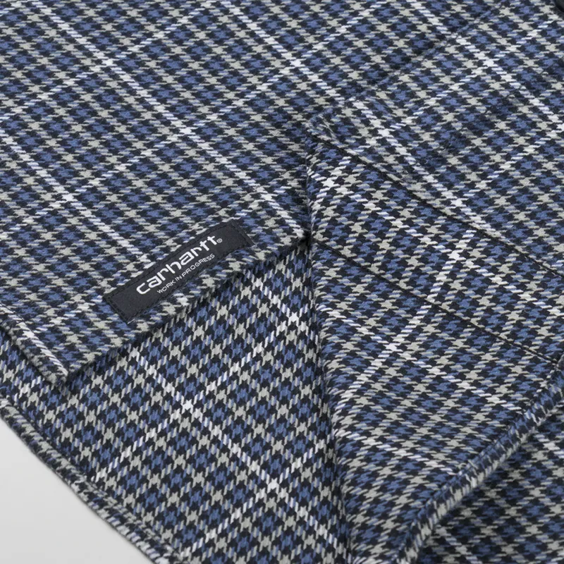 Carhartt WIP Long Sleeve Todrick Shirt Houndstooth Icesheet-7