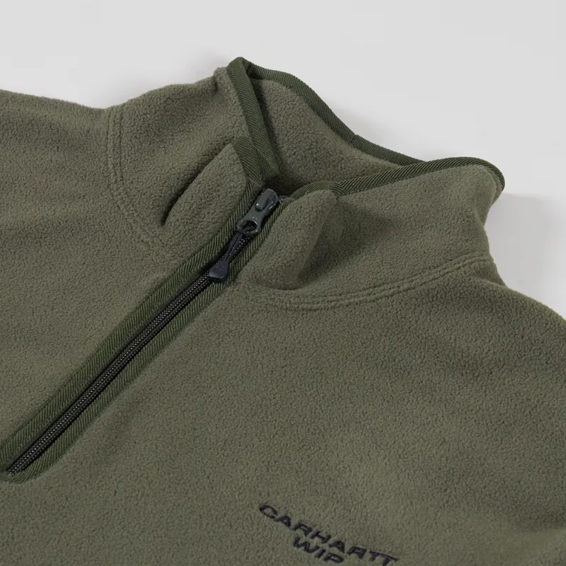 Carhartt WIP Edmore Half Zip Sweatshirt Cypress Black-3