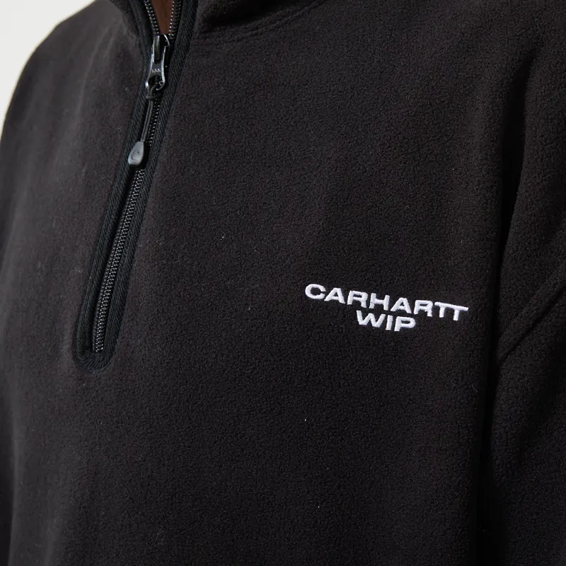 Carhartt WIP Edmore Half Zip Sweatshirt Black White-4