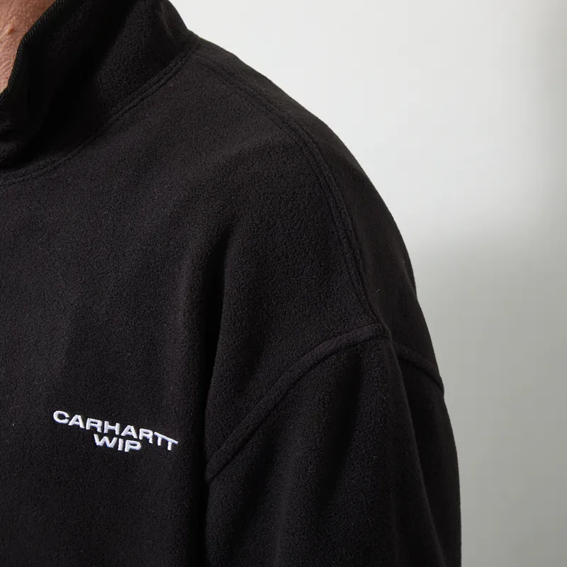 Carhartt WIP Edmore Half Zip Sweatshirt Black White-5