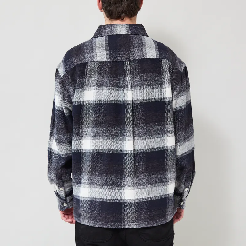 Carhartt WIP Long Sleeve Esterson Shirt Check Dark Navy-2