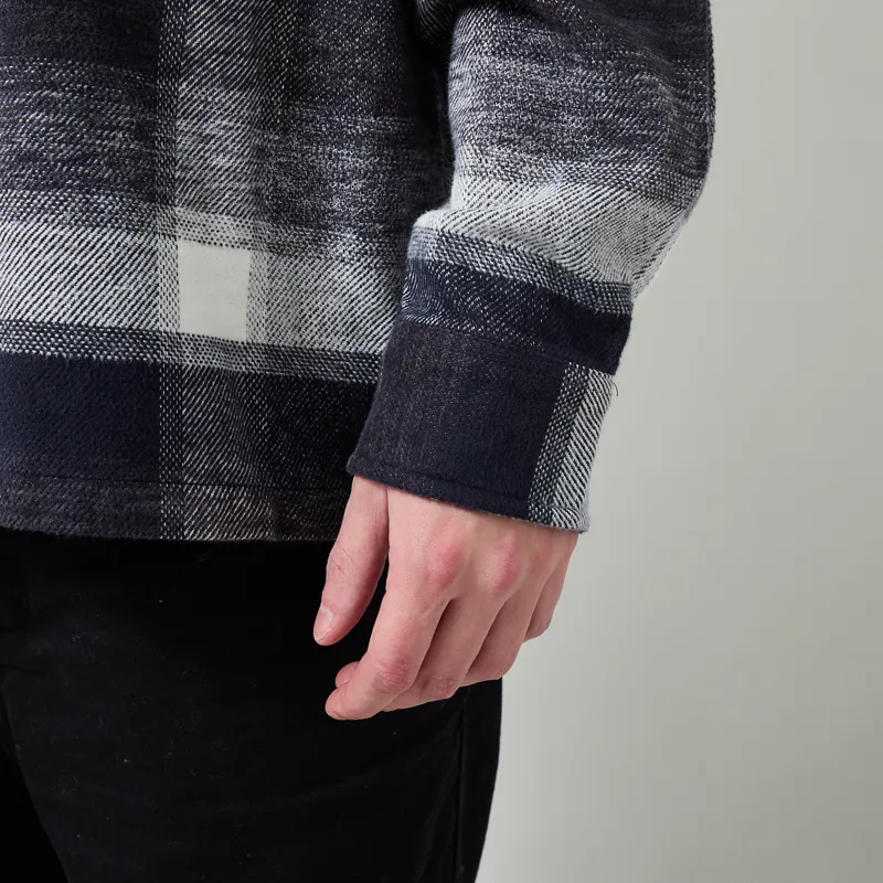 Carhartt WIP Long Sleeve Esterson Shirt Check Dark Navy-6