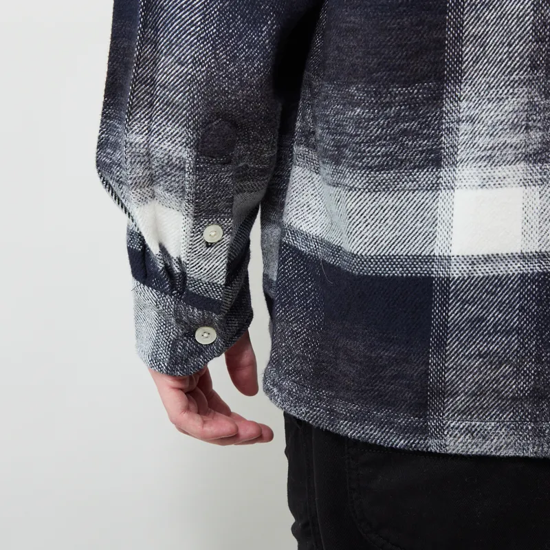 Carhartt WIP Long Sleeve Esterson Shirt Check Dark Navy-8