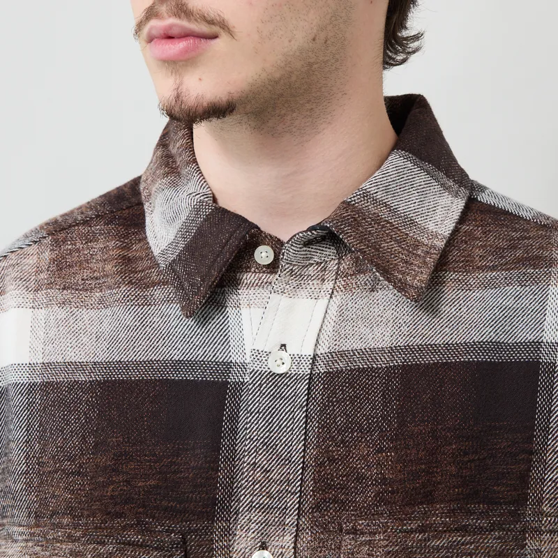 Carhartt WIP Long Sleeve Esterson Shirt Check Tobacco-3