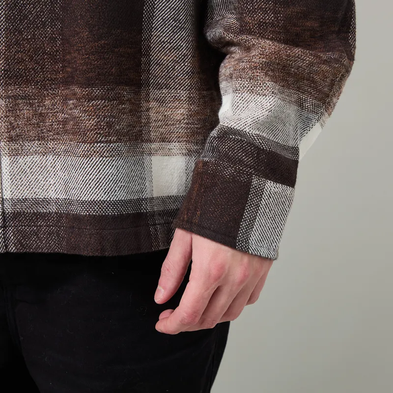 Carhartt WIP Long Sleeve Esterson Shirt Check Tobacco-6