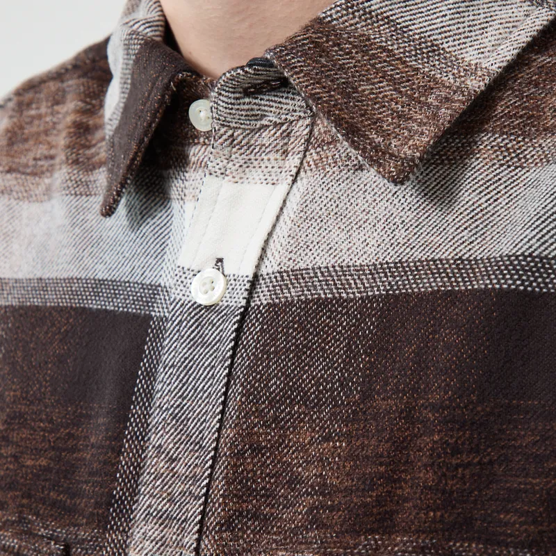 Carhartt WIP Long Sleeve Esterson Shirt Check Tobacco-7