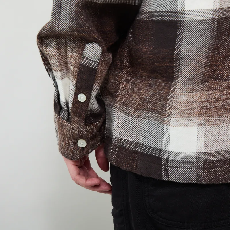 Carhartt WIP Long Sleeve Esterson Shirt Check Tobacco-8